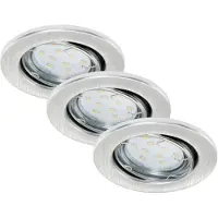 DI-KA Inbouwspots Briloner Prisma LED, set van 3, inbouwlamp, plafondlamp, aluminium, 7225-039
