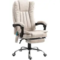 Vinsetto kantoorkruk met vibratiemassage, ergonomische stoel met verstelbare rugleuning
