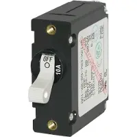 Blue Sea Systems Ac/dc Single Pole Magnetic World Circuit Breaker Switch 10a Zwart