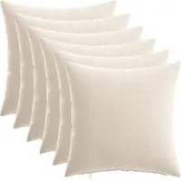 vidaXL Kussensloop 6 st HEERLEN Crèmekleurig 35 x 35 cm Chenille Stof