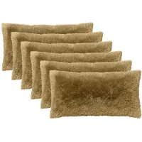 vidaXL Kussen 6 st HEERLEN Lichtgrijs 40 x 80 cm PV Fleece