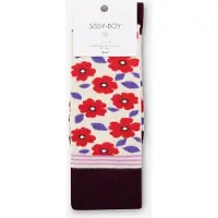 Sissy-Boy Gebroken witte sokken met bloemen | Maat: 36-38