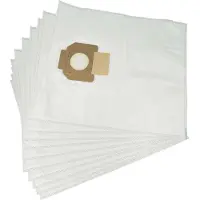 VHBW 10 stuks vervangende stofzakken voor Nilfisk Alto 302004000 voor stofzuigers - 49,2 cm x 37,5 cm, wit