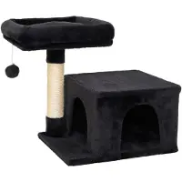 Merkloos Krabpaal 50 cm, sisaltouw en zacht pluche, ligplaats en hol, pluche bal, voor katten