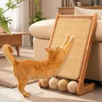 Merkloos Krabplank 61.5 x 37 x 31 cm, hout, sisal, speelbal, voor huiskatten
