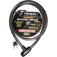 Trimax Locks Trimaflex TQ2072 kabelslot met sleutel, 1,8 meter lang x 20 mm, verpakt in een doos