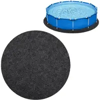 Merkloos Whirlpoolmat 200 cm, rond, antislip, waterdicht, opvouwbaar, voor tuin