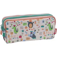 Milan Tas, 3 ritsen, paars, effen, casual, 22 x 11 x 6,5 cm
