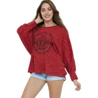 Merkloos Solidchoice - Dames Oversized Trui met Trendy Print