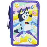 Merkloos Etui, middelgroot, meerkleurig, voor school