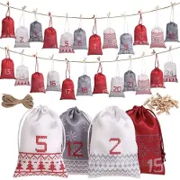 Dripio Adventskalender om zelf te vullen, 24 linnen zakjes, kerstkalender