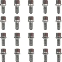 Tracer 20 wielbouten M14x1.5, 37mm, met kogelslot R13, zilverkleurig, geschikt voor Skoda Enyaq iV, Enyaq iV 4x4, Enyaq iV Coupé 4x4, Fabia I, Fabia I Combi, Fabia I Praktik