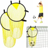 Merkloos Voetbaldoelen 2 stuks, 45 x 60 cm, met frame, voor tuin