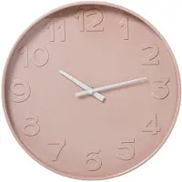 Dripio Wandklok van acryl met frame, roze, 30x4x30 cm