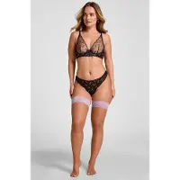 Hunkemoller Stay-Up Naomi Paars Dames | Maat: L/XL