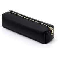 Merkloos Pennenhouder 20.5x6x6 cm, zwart, PU, voor school