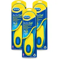Scholl 3 x - Inlegzolen - ActivGel - Maat 35.5 - 40.5 - 1 Paar Inlegzolen - Voordeelverpakking - 3 stuks