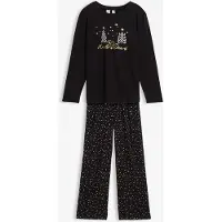 Bonprix Pyjama van zacht katoen met glitterprint 164/170