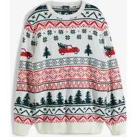 Bonprix Fijngebreide trui met een kerstmotief maat 52/54 (L)