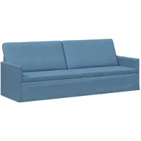 vidaXL - 3-zits - sofa - Blauw - 220 - x - 81 - x - 82 - cm - Corduroy - stof