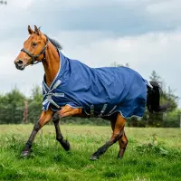 Horseware Rhino Wug Med VL 250g Navy/Titanium Grijs & Classic Blauw 81_6'9"