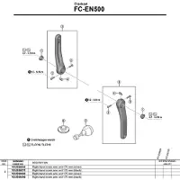 Shimano Fc-en500 Rechter Crank