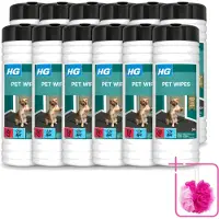 Hg 12 x - Pet Wipes - Doekjes Voor Huisdieren - 50 Doekjes - Bulkverpakking - Huisdierdoekjes - Douchemop - Reinigen huisdier