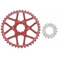 MSCH Copenhagen -tandwiel voor cassetteversnellingen, rode kleur, 16/40 tanden