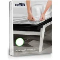 Cevilit Modal Stretch 250 Grams Hoeslaken - Wit - 180x200 cm