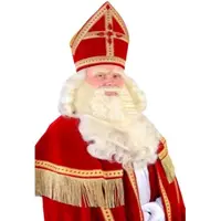 Comedia Sinterklaas baardstel buffelhaar luxe tule.