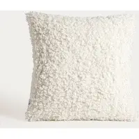 Homla | Kussensloop | SOLANO | wit, van bouclé stof met lussentextuur | 45x45 cm | 782831