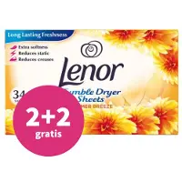 Lenor 2+2 gratis: Droogtrommeldoekjes Summer Breeze 34 stuks