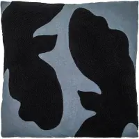 House Doctor Miki sierkussen Méditerranée blauw-zwart, 50x50 cm