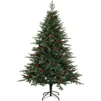 vidaXL Kunstmatige Hinged Kerstboom 120 cm PVC en Metalen Groen