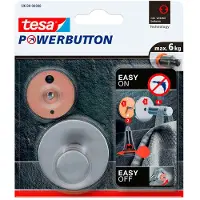 TESA Powerbutton haakje Classic, rvs, rond