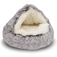 Merkloos Omgoods - Fluffy Pluche Hondenbed - Wasbaar en Antislip voor Kleine en Middelgrote Honden