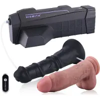 Hismith Premium Squirting Dildo Set met Glijmiddel Launcher en Realistische Dildo en Fantasy Anale Dildo