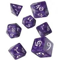 Q-workshop SCLE1B - Classic RPG Lavendel & weiß, Würfelset (7 Stück)