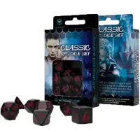 Q-workshop SCLE06 - Classic RPG schwarz & Rot, Würfelset (7 Stück)