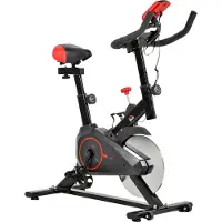 HOMCOM Rotoped A90-152, fietstrainingapparaat, fitnessfiets, thuisfitnessapparaat, zwart