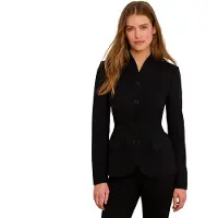 Ralph Lauren Dames Americana van wollen crêpe en zwart elastiek (48), Casual, Klassiek 200B24032002