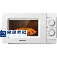 Heinner Vrijstaand Magnetron 20 L – Mechanische Bediening – 700 W – 6 Vermogensstanden – Timer – Ontdooifunctie – Wit