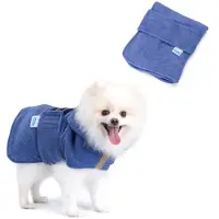 Famanu – Hondenbademantel van microvezel met klittenbandsluiting, super absorberend en snel drogend, badjas voor katten en honden in vijf maten (S
