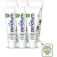 Zendium 6 x - Junior 5-12 Jaar - Tandpasta - Natuurlijke Enzymen - 75 ml - Wasstrips - Tandpasta Voor Kinderen - Melktanden Beschermen - Volwassen Tanden Beschermen - Natuurlijke Enzymen - SLS-vrij