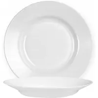 Arcoroc Diepe Borden 6 stuks - Wit Glas - 22.5 cm - Vaatwasmachinebestendig