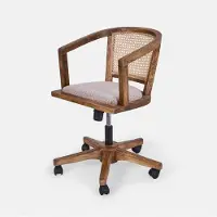 Loberon Bureaustoel Cévorine bruin/beige