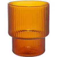 Chiato Gegroefd latte glas , 260 ml – Bruin