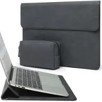 Famanu – Laptop Sleeve met Stand voor 15-16 Inch Laptops, Grafiet