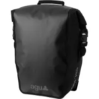 Agu Clean - Enkele Fietstas - 17L - Zwart - Waterdichte fietstas - Click’n Go systeem - Reflecterend - Tas voor werk