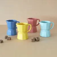 MG Set van 4 keramische Moka espresso kopjes, kleurrijk, 120 ml